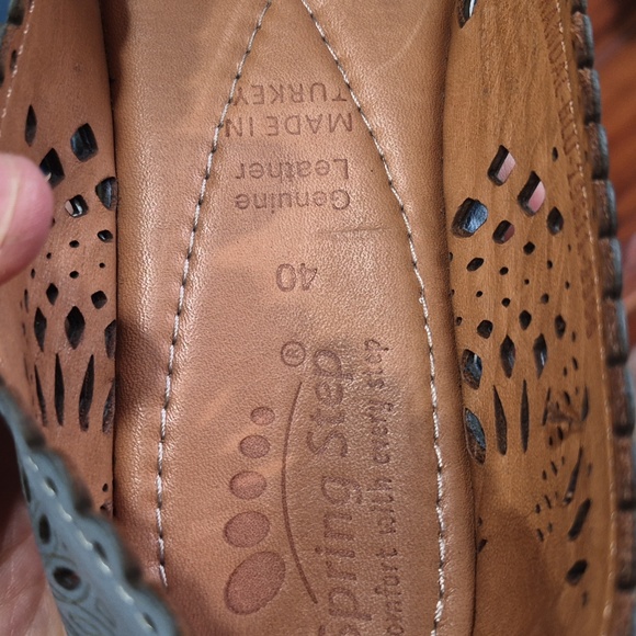 NWOB PRING STEP BRANDAL Leather Peep Toe Shoe Size 40 - Picture 9 of 9